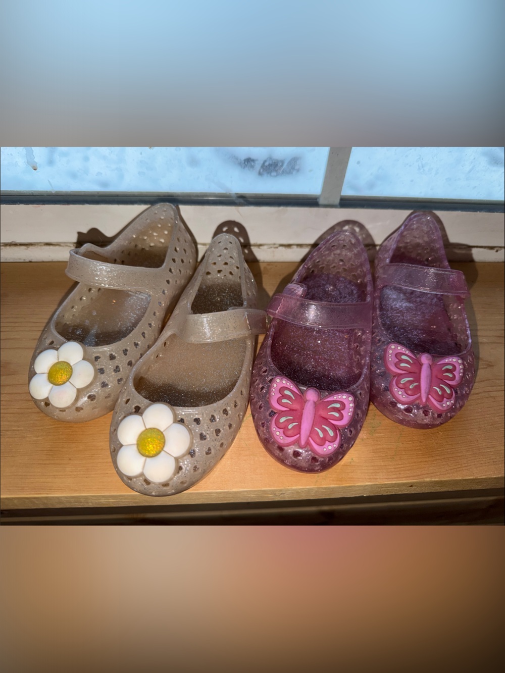 Old Navy Jelly Shoes Bundle Butterfly and Daisy